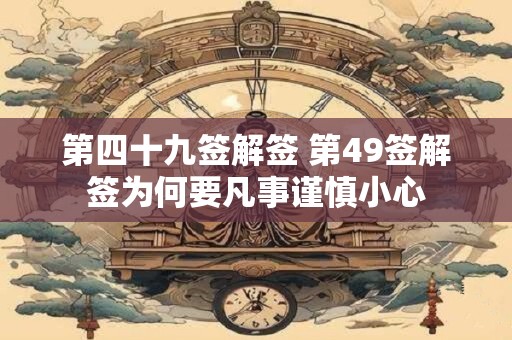 第四十九签解签 第49签解签为何要凡事谨慎小心