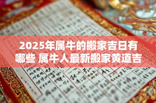 2025年属牛的搬家吉日有哪些 属牛人最新搬家黄道吉日查询
