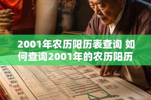 2001年农历阳历表查询 如何查询2001年的农历阳历表