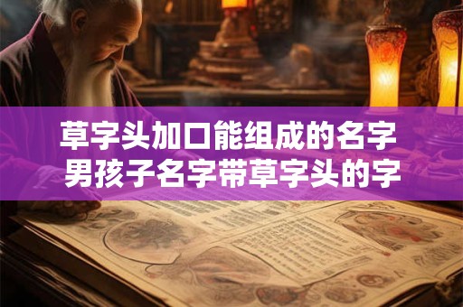 草字头加口能组成的名字 男孩子名字带草字头的字