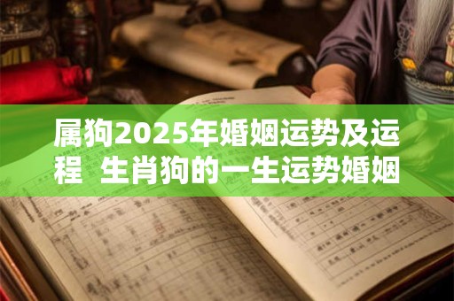属狗2025年婚姻运势及运程  生肖狗的一生运势婚姻状况