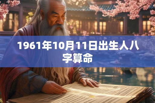 1961年10月11日出生人八字算命