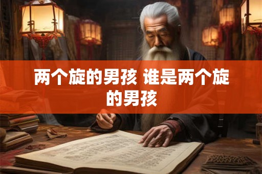 两个旋的男孩 谁是两个旋的男孩