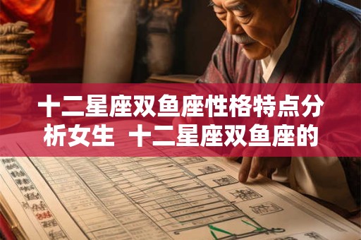 十二星座双鱼座性格特点分析女生  十二星座双鱼座的特点和性格