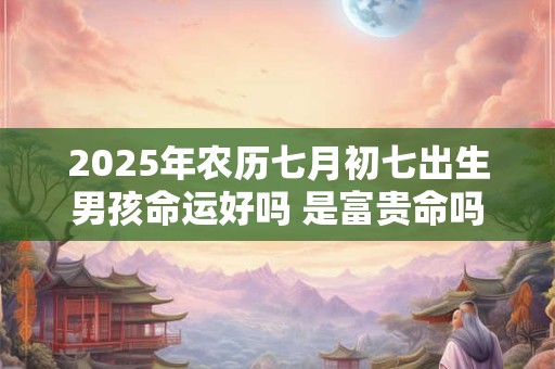 2025年农历七月初七出生男孩命运好吗 是富贵命吗