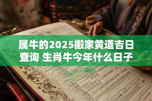 属牛的2025搬家黄道吉日查询 生肖牛今年什么日子搬家吉利