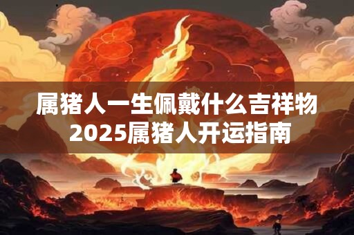 属猪人一生佩戴什么吉祥物 2025属猪人开运指南