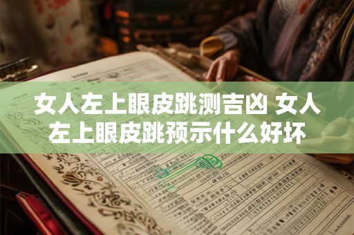 女人左上眼皮跳测吉凶 女人左上眼皮跳预示什么好坏