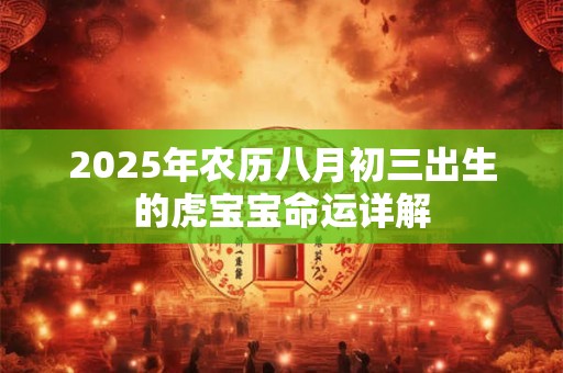 2025年农历八月初三出生的虎宝宝命运详解