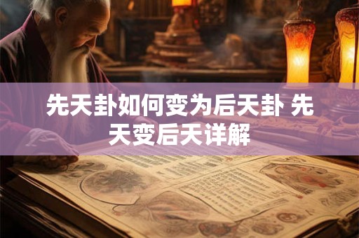 先天卦如何变为后天卦 先天变后天详解
