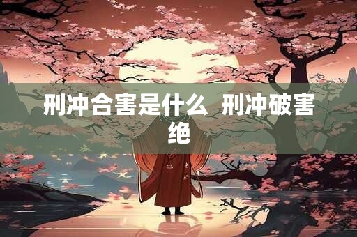 刑冲合害是什么  刑冲破害绝