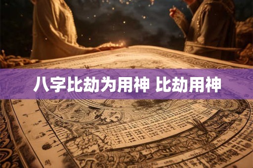 八字比劫为用神 比劫用神