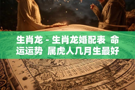 生肖龙 - 生肖龙婚配表  命运运势  属虎人几月生最好  今年多大