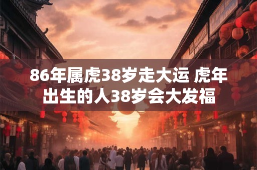 86年属虎38岁走大运 虎年出生的人38岁会大发福
