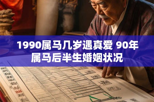 1990属马几岁遇真爱 90年属马后半生婚姻状况