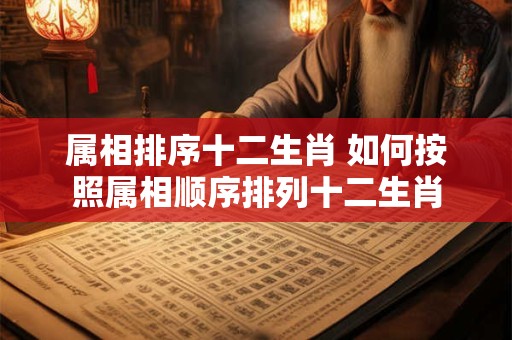 属相排序十二生肖 如何按照属相顺序排列十二生肖