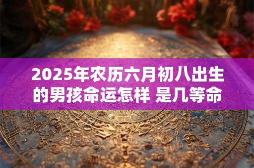 2025年农历六月初八出生的男孩命运怎样 是几等命