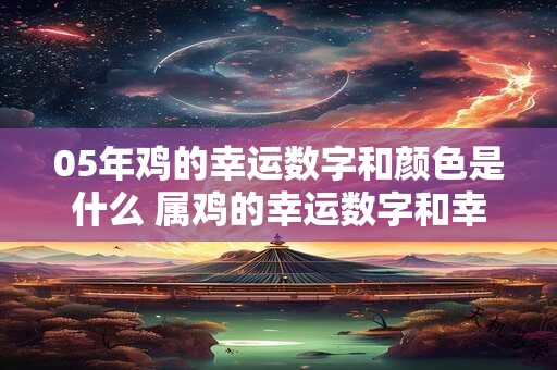 05年鸡的幸运数字和颜色是什么 属鸡的幸运数字和幸运颜色