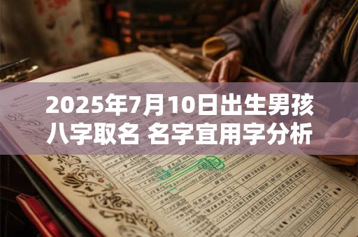 2025年7月10日出生男孩八字取名 名字宜用字分析