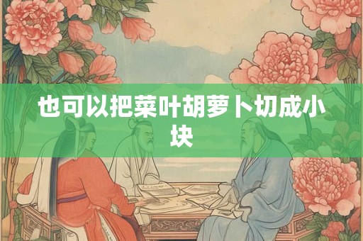 也可以把菜叶胡萝卜切成小块