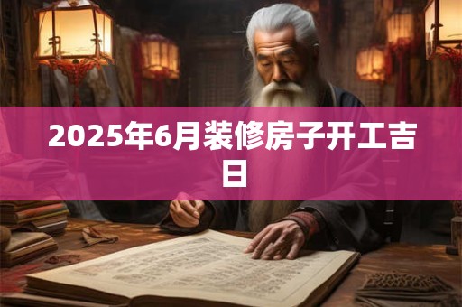 2025年6月装修房子开工吉日