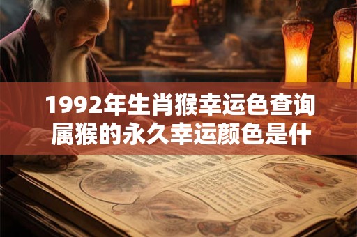 1992年生肖猴幸运色查询 属猴的永久幸运颜色是什么