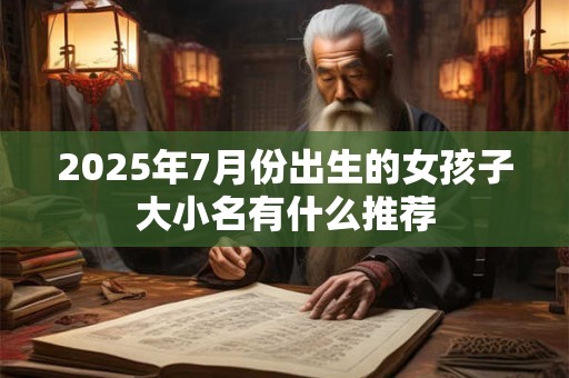 2025年7月份出生的女孩子大小名有什么推荐