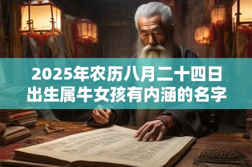 2025年农历八月二十四日出生属牛女孩有内涵的名字