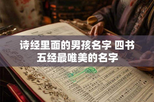 诗经里面的男孩名字 四书五经最唯美的名字