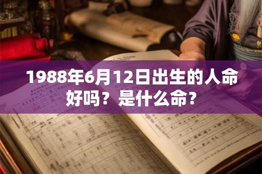 1988年6月12日出生的人命好吗？是什么命？