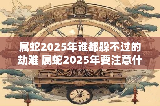 详细阅读:属蛇2025年谁都躲不过的劫难 属蛇2025年要注意什么 属蛇2025年谁都躲不过的劫难 属蛇2025年要注意什么
