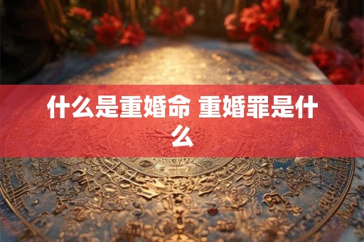什么是重婚命 重婚罪是什么