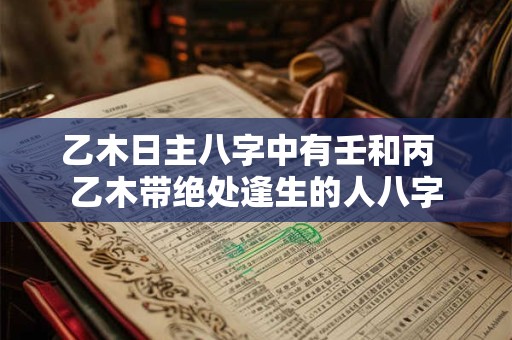 乙木日主八字中有壬和丙  乙木带绝处逢生的人八字