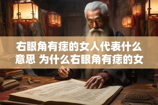 右眼角有痣的女人代表什么意思 为什么右眼角有痣的女人意义重大