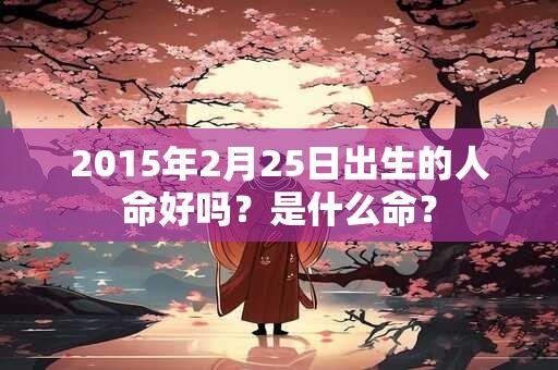 2015年2月25日出生的人命好吗？是什么命？