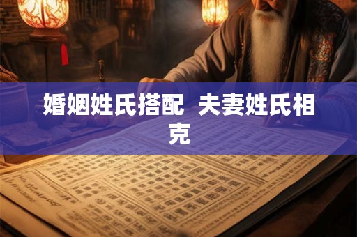 婚姻姓氏搭配  夫妻姓氏相克