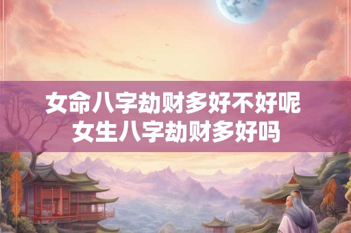 女命八字劫财多好不好呢 女生八字劫财多好吗