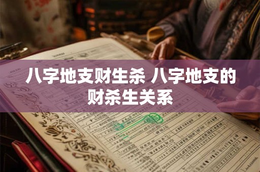 八字地支财生杀 八字地支的财杀生关系