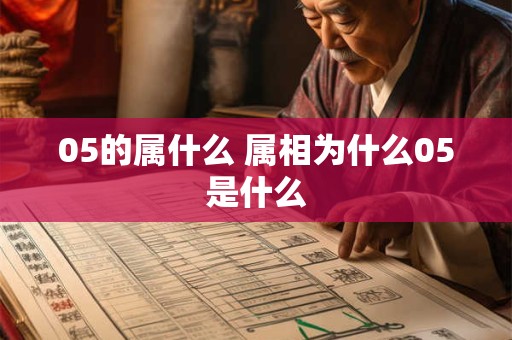 05的属什么 属相为什么05是什么