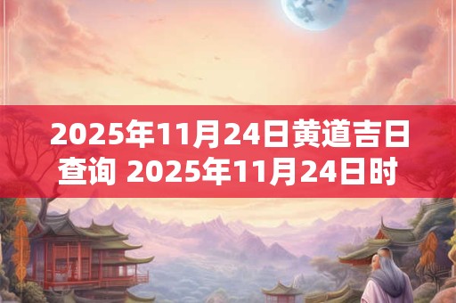 2025年11月24日黄道吉日查询 2025年11月24日时辰吉凶
