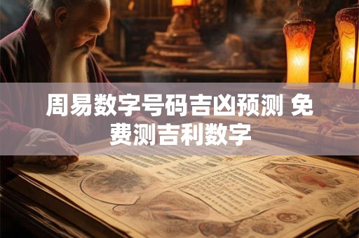 周易数字号码吉凶预测 免费测吉利数字