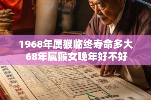 1968年属猴临终寿命多大 68年属猴女晚年好不好