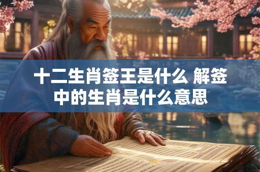 十二生肖签王是什么 解签中的生肖是什么意思