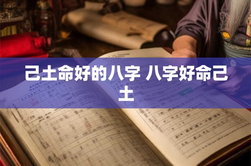 己土命好的八字 八字好命己土