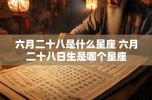 六月二十八是什么星座 六月二十八日生是哪个星座