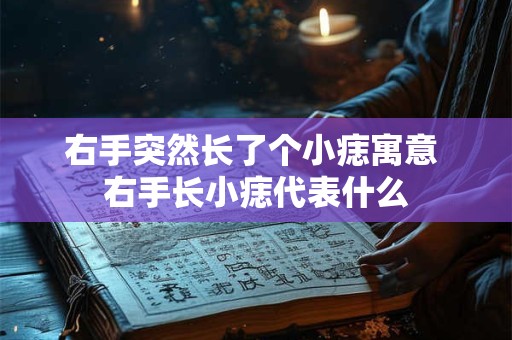 右手突然长了个小痣寓意 右手长小痣代表什么