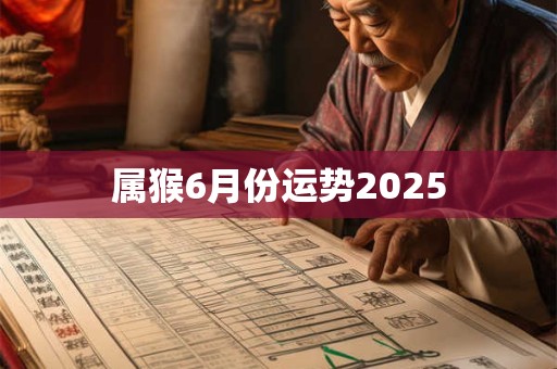 属猴6月份运势2025
