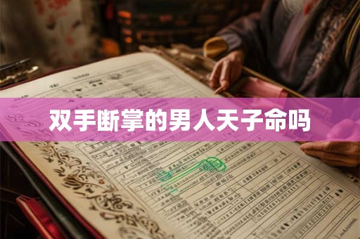 双手断掌的男人天子命吗