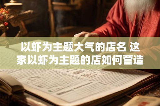 以虾为主题大气的店名 这家以虾为主题的店如何营造大气氛围