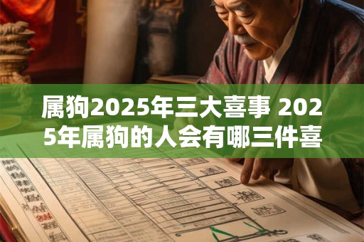 属狗2025年三大喜事 2025年属狗的人会有哪三件喜事